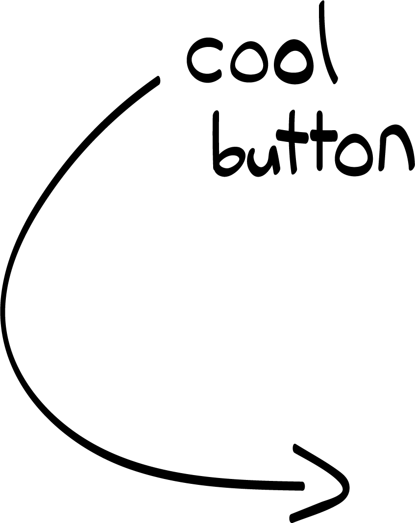 doodle that says cool button